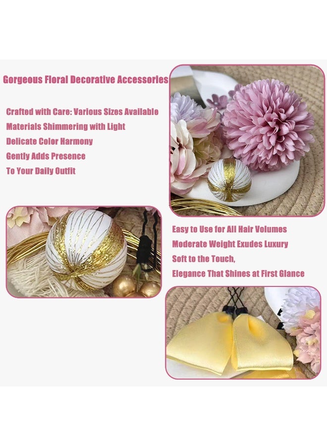 Nailuck Japanese  Style Coming of Age Ceremony, Flower Hair Clip, Nonslip Flower Claw Clips,Cute Wedding Bridesmaid Catch for Apparel Headwear Hairband - Image 3