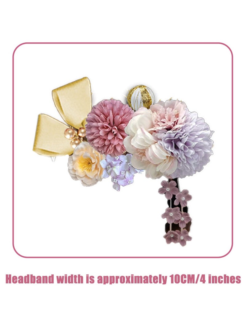 Nailuck Japanese  Style Coming of Age Ceremony, Flower Hair Clip, Nonslip Flower Claw Clips,Cute Wedding Bridesmaid Catch for Apparel Headwear Hairband - Image 5