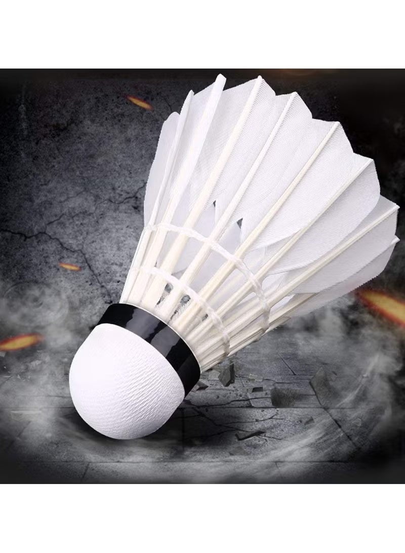 سوفام 12 قطعة من ريشة الريشة، مع ثبات ومقاومة ممتازين، مناسبة للتدريب العالي السرعة في الداخل والخارج، كرة ريشة الريشة، الأسود - Image 2