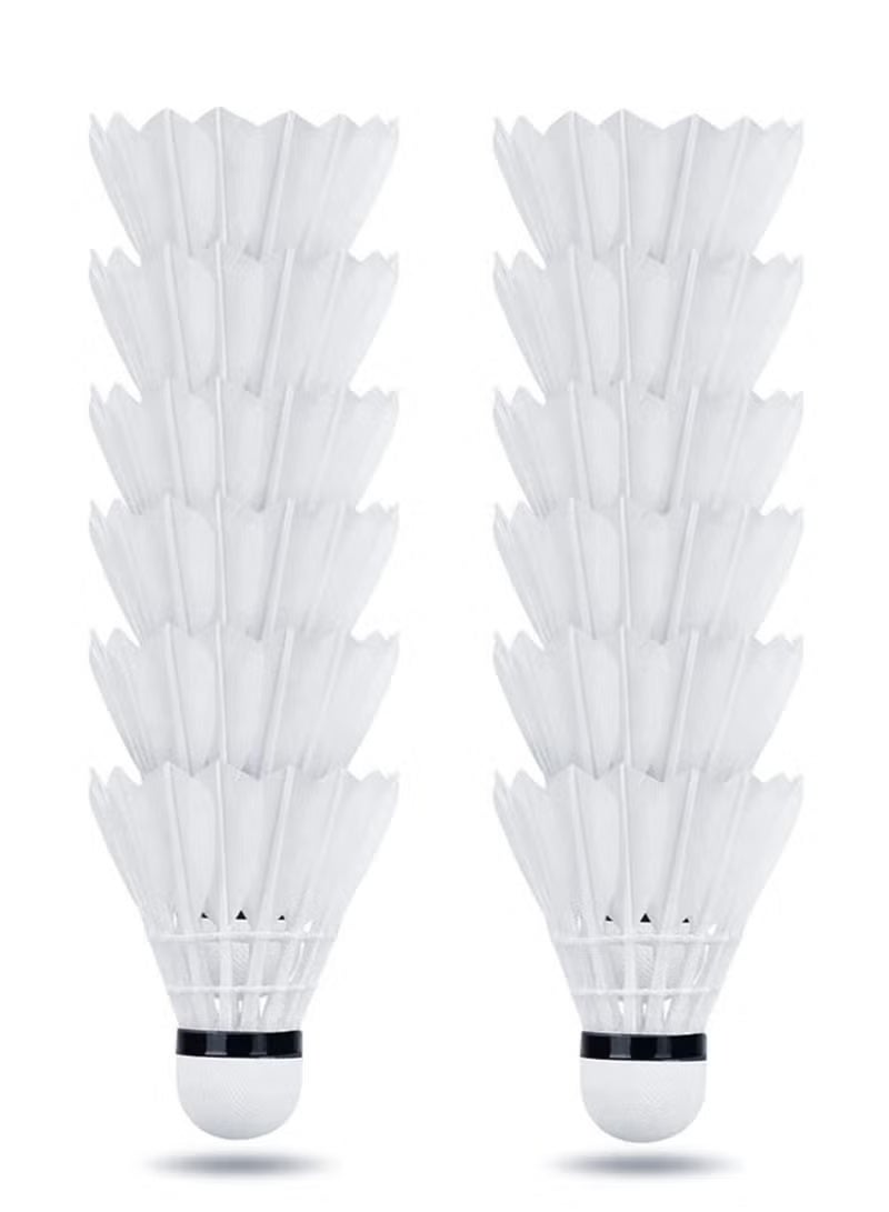 سوفام 12 قطعة من ريشة الريشة، مع ثبات ومقاومة ممتازين، مناسبة للتدريب العالي السرعة في الداخل والخارج، كرة ريشة الريشة، الأسود - Image 1