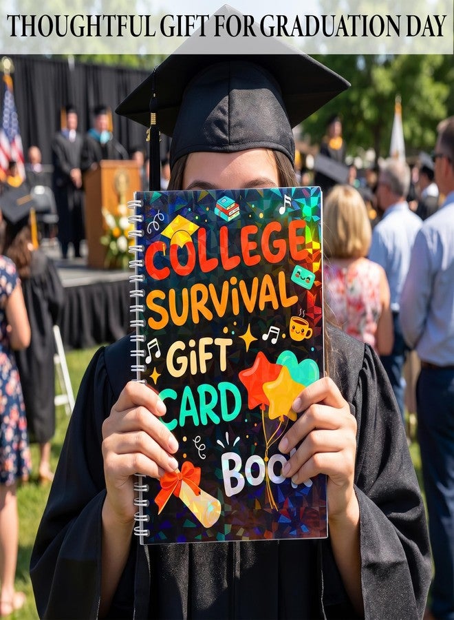 Sensemory College Survival Gift Card Book 7 x 5 Inch, 20 Pages Gift Card Book for Student, Survival Kit Giftcard Booklet, College Gifts for Students, Girls, Boys, Senior, Her, Him - Image 2