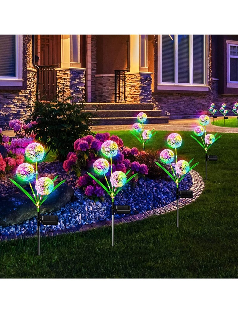 SYOSI Solar Lights Outdoor Garden Decor 2 Pack Upgraded Dandelion Design with 36 Colorful LEDs Illuminate Your Garden with Solar Path Lights Waterproof  - Image 2