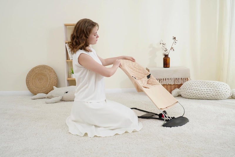 belltop Fabric seat for Bouncer Compatible with BabyBjörn Bouncer: Soft & Bliss. Cover for Baby Bouncer (seat): Hypoallergenic & Breathable. Seat for Baby Swing: Ergonomic (Beige) - Image 5