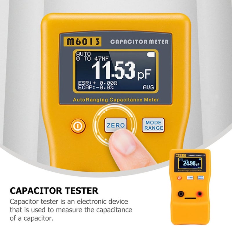 مقياس السعة الرقمي المحمول اليدوي لقياس المكثفات ذو النطاق التلقائي لأعمال الميدان - Image 5