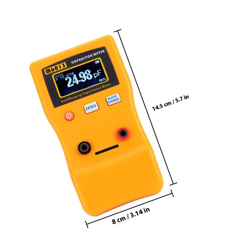 مقياس السعة الرقمي المحمول اليدوي لقياس المكثفات ذو النطاق التلقائي لأعمال الميدان - Image 3