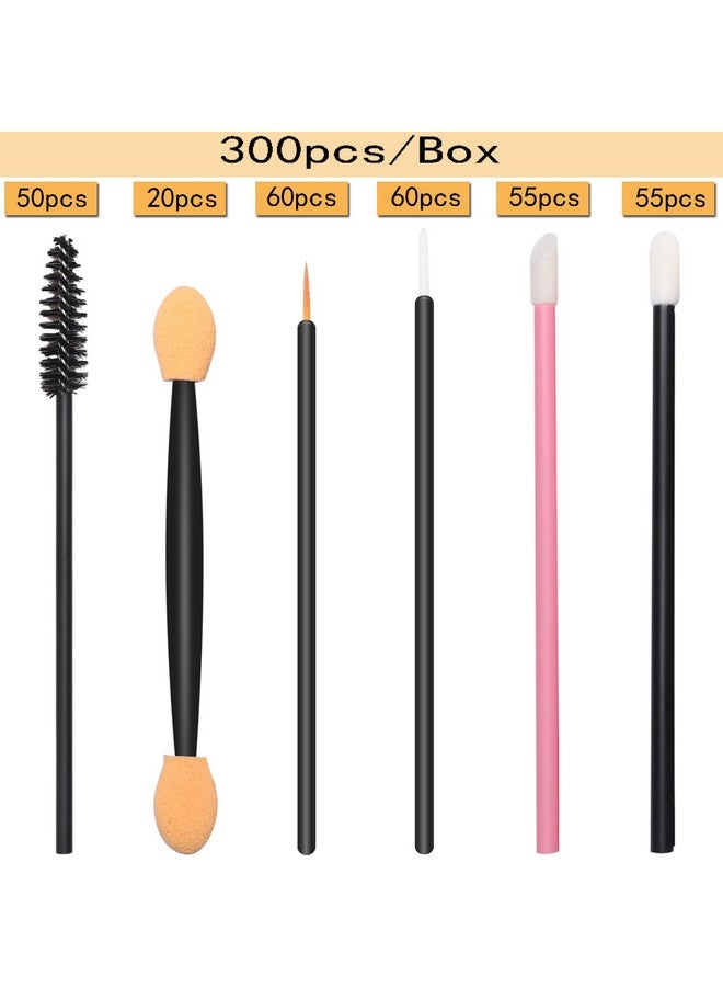 JASSINS Disposable Makeup Tool Kit,Brow Brush/Mascara Brush/Lip Applicators/Eyeshadow Applicators/Eye Liner Brush,Jassins Makeup Disposable Accessories With Organizer Box - Image 2