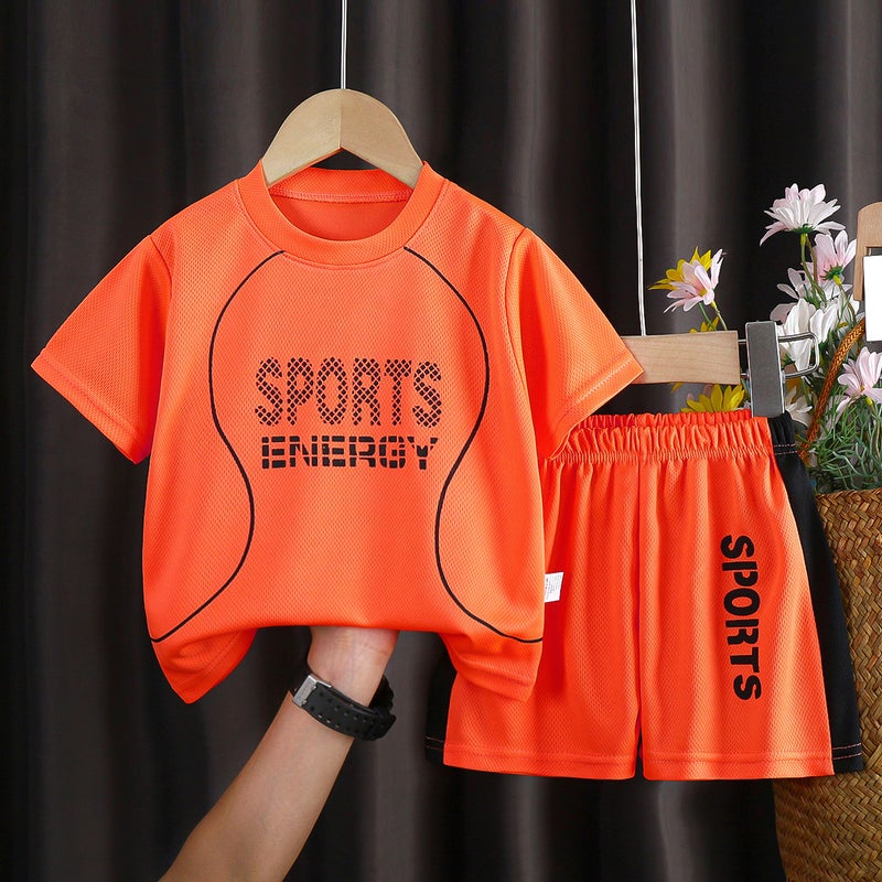 Kids Quick-Dry Sportswear Set C34 orange