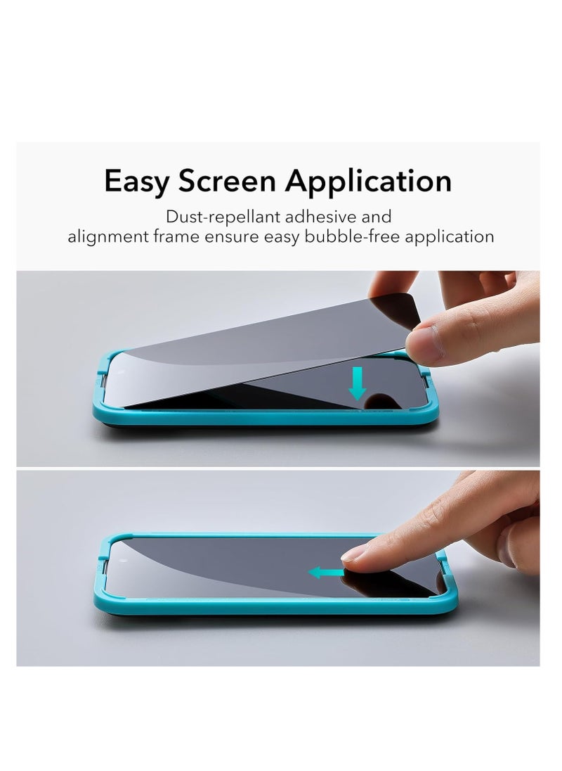 ESR - ESR 3 Pack for iPhone 15 Pro Max Privacy Screen Protector, Anti-spy Tempered-Glass Privacy Screen Protector, Micro-curved Edges, Case Friendly - Image 1