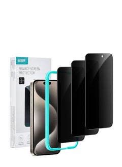 ESR ESR 3 Pack for iPhone 15 Pro Max Privacy Screen Protector, Anti-spy Tempered-Glass Privacy Screen Protector, Micro-curved Edges, Case Friendly  - Image 1