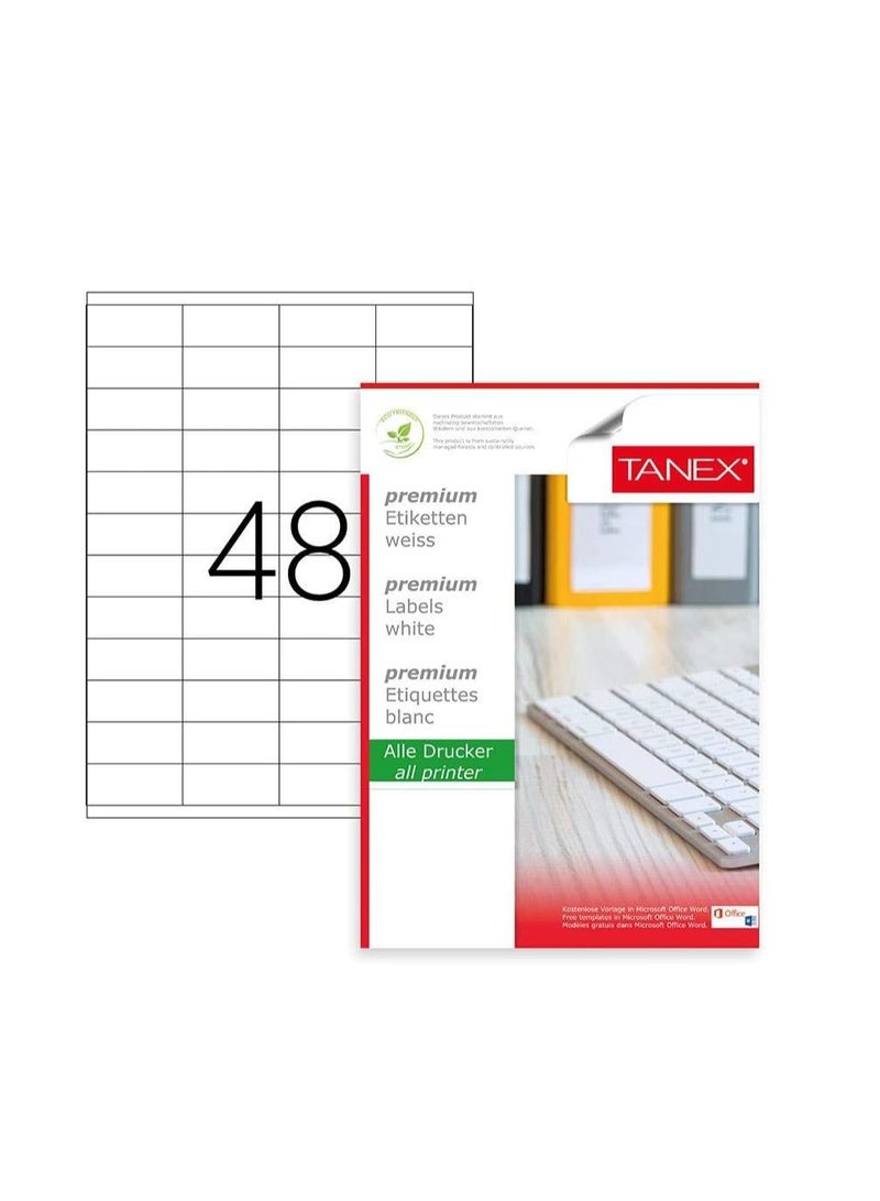 Tanex Laser Printer Labels