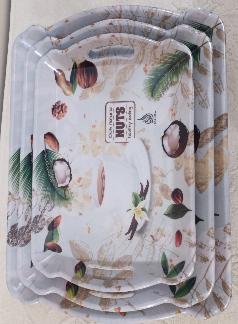 الندى 3 صواني ميلامين تقديم مربعة - Image 2