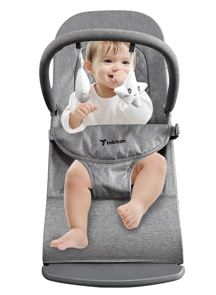 TEKNUM 3-Stage Baby Bouncer Recliner Seat - Grey  - Image 1