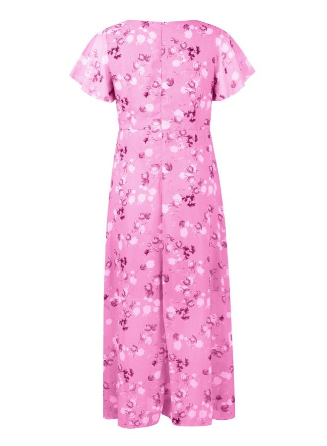Tepveisoy Women's Dresses V-Neck Long Skirt Flowy Beach Resort Casual Dresses  - Image 5