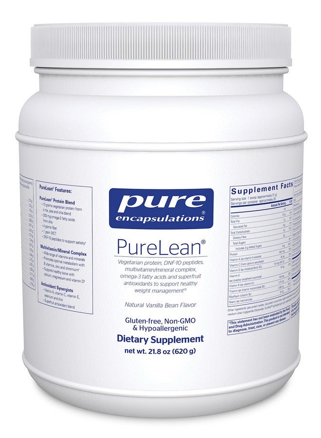Pure Encapsulations PureLean Protein | Multivitamin/Mineral Complex, Omega-3 Fatty Acids and Superfruit Antioxidants for Healthy Weight Management** Support* | 21.8 Oz | Natural Vanilla Bean Flavor - Image 1