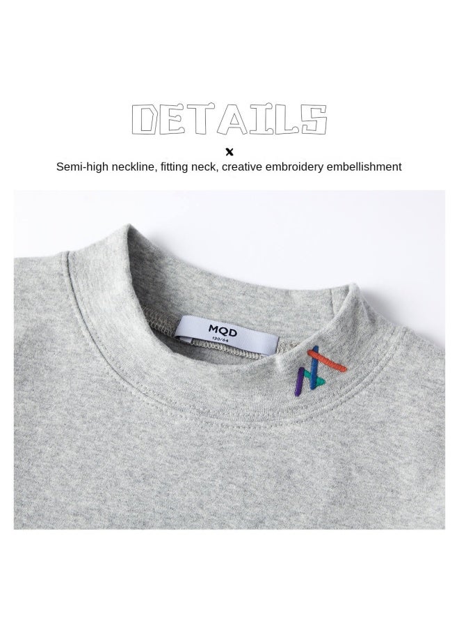 مكد 【زي مدرسي أساسي】طبقة أساسية سميكة ودافئة تشبه الف fleece برقبة نصف سلحفاة مرنة للصبيان والبنات، الأطفال الأكبر سنًا - Image 4