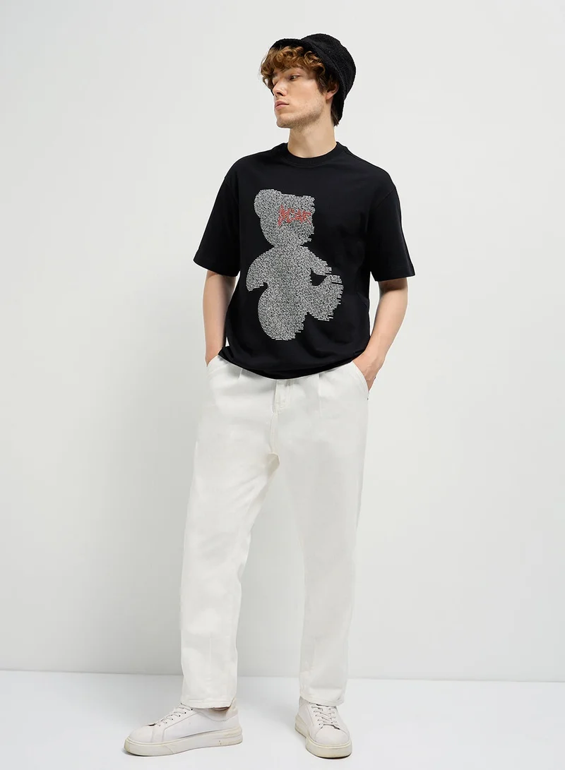 THE BEAR HOUSE Men’s Cotton T-Shirt – Soft, Breathable & Comfortable, Perfect for Casual Wear, Ideal for Everyday & Summer Wear
