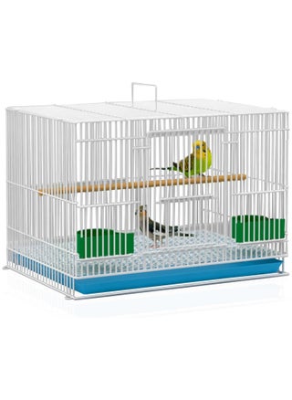Metal Bird Cage, Suitable for Small and Medium Animals, Feeding Cage - With Separating Net, Transparent Food Container etc. Accessories Birds/Cages (Colour:White, Size: 50 x 35 x 32 cm) - pzsku/Z0AB8AFDCFF03EDBEA3B6Z/45/_/1728877159/77eaabb0-b291-4844-ad26-d8f801ded5a4