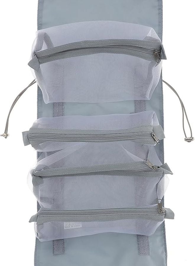 Detachable Hanging Roll Up Makeup Organizer Portable Foldable Toiletry Bag For Travel - Image 1