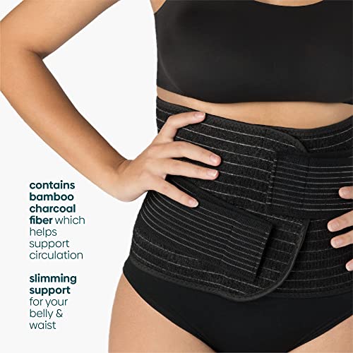 UpSpring Shrinkx Belly Charcoal Postpartum Belly Wrap, Adjustable Postpartum Belly Band to Support, Smooth After Baby (Charcoal Gray, Large/X-Large) - Image 4