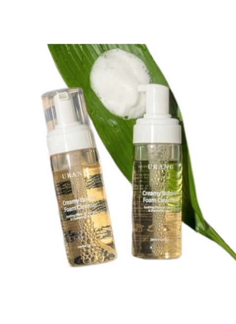 ] Creamy Bubble Foam Cleanser 5.07 Fl Oz | Cosmos Natural Certified Calendula & Chamomile Extract Soften And Moisturize Skin | Vegan Face Wash For All Fmaily Members | Bubble Skincare
