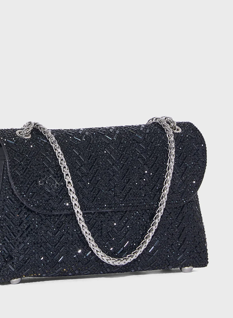 Ella Limited Edition Aztec Design Embellished Clutch Bag
