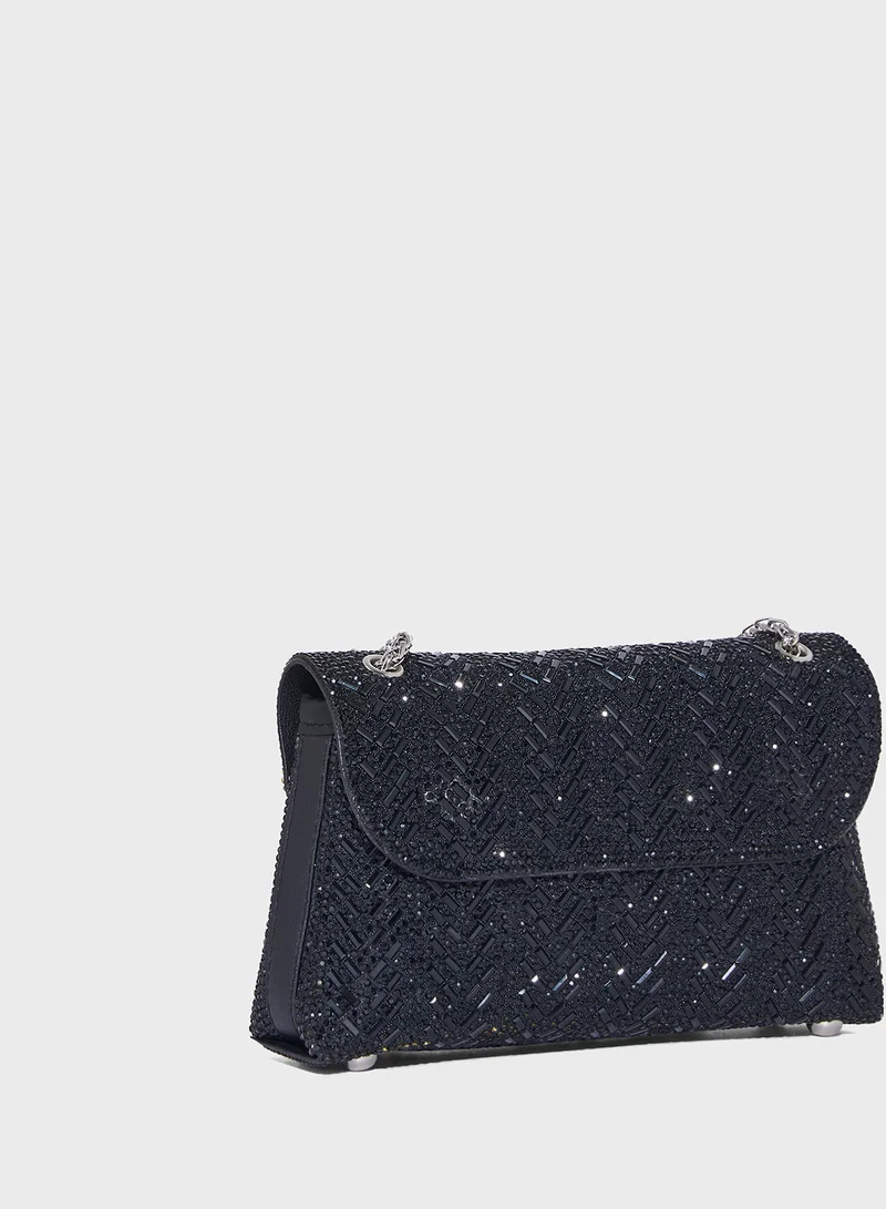 Ella Limited Edition Aztec Design Embellished Clutch Bag