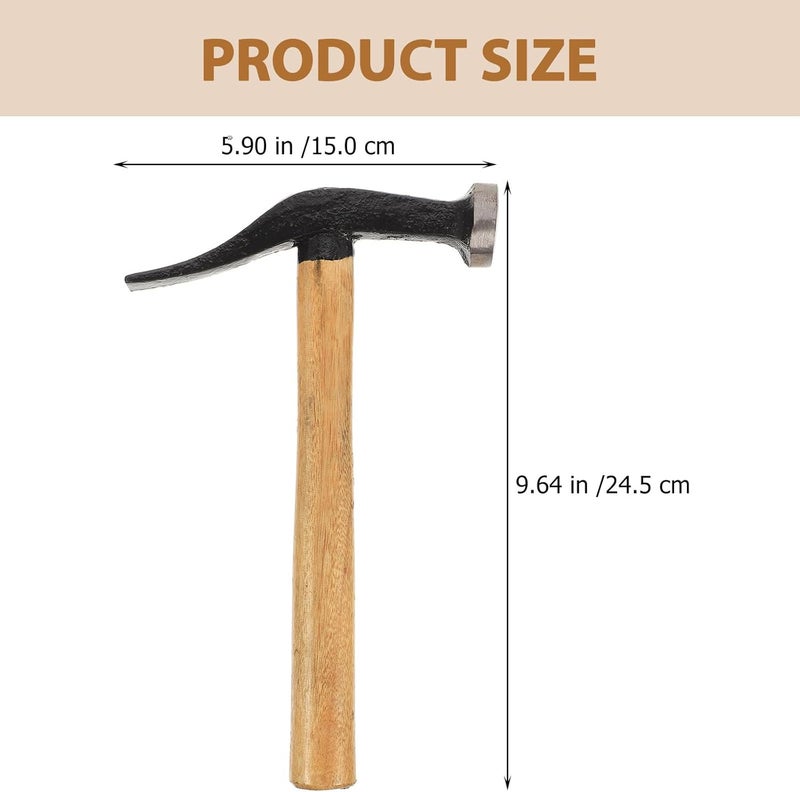Instant order available stock ABOOFAN Shoe Repairing Hammer with Wooden Handle Manual Leather Hammer for Shoemaking and DIY Leather Craft for Shoe Cobbler Modern practical shape Globally popular universal design Multi-hub shipment dispatch Cost effective global grade quality Certified local stock Simple upgraded construction Medium weight Intra-city fast distribution Integrated practical design User friendly optimized build Heat resistant Classic design alternatives Stable domestic stock Balanced structure Shock rubber edge Diverse purchase options Yearly optimized delivery route Trendy varied sizing alternatives Cost effective upgraded craftsmanship Chemical free Wide use selected material Simplified versatile design All-season available stock Longevity upgraded craftsmanship - Image 2