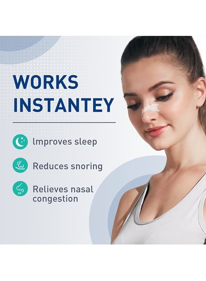 Breathe Right 44Pcs Anti-snoring Breathing Nasal Strip Starter Kit - Extra Strength Nasal Strips for Better Breathing–Clear Hypoallergenic for Sensitive Skin– Drug-Free Snoring & Congestion Relief - Boost Oxygen - Reduce Snoring, Improve Sleep Quality - Sweat Resistant, Skin Safe Nasal Strips - Day & Night Use - Image 2