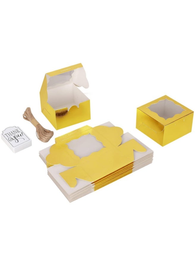 48 Pack Bakery Boxes with Window, Small Pastry Boxes for Candy, Dessert, Pastry, Donuts - Image 4