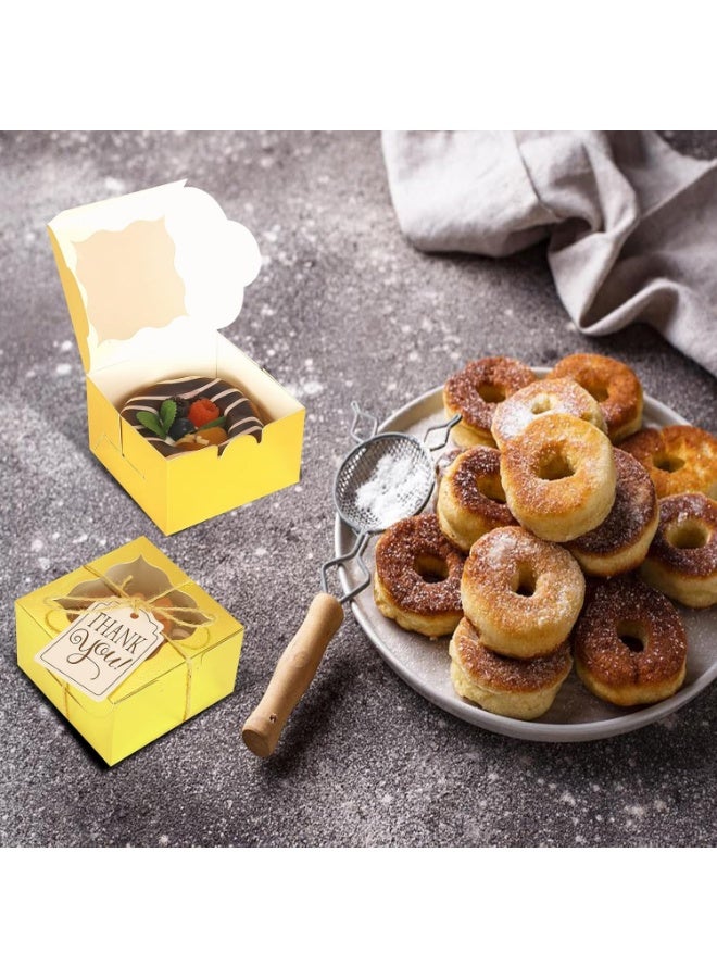 48 Pack Bakery Boxes with Window, Small Pastry Boxes for Candy, Dessert, Pastry, Donuts - Image 5