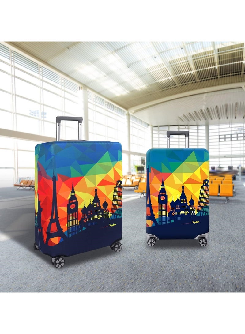 Luggage Cover for Wheeled Suitcase,18/24/28/32 Inch Luggage Covers Suitcase Protector,Washable Suitcase Baggage Covers,Dustproof Anti-Scratch Travel Luggage Cover - Image 2