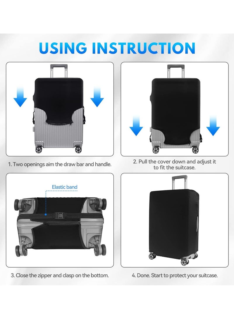 Luggage Cover for Wheeled Suitcase,18/24/28/32 Inch Luggage Covers Suitcase Protector,Washable Suitcase Baggage Covers,Dustproof Anti-Scratch Travel Luggage Cover - Image 5