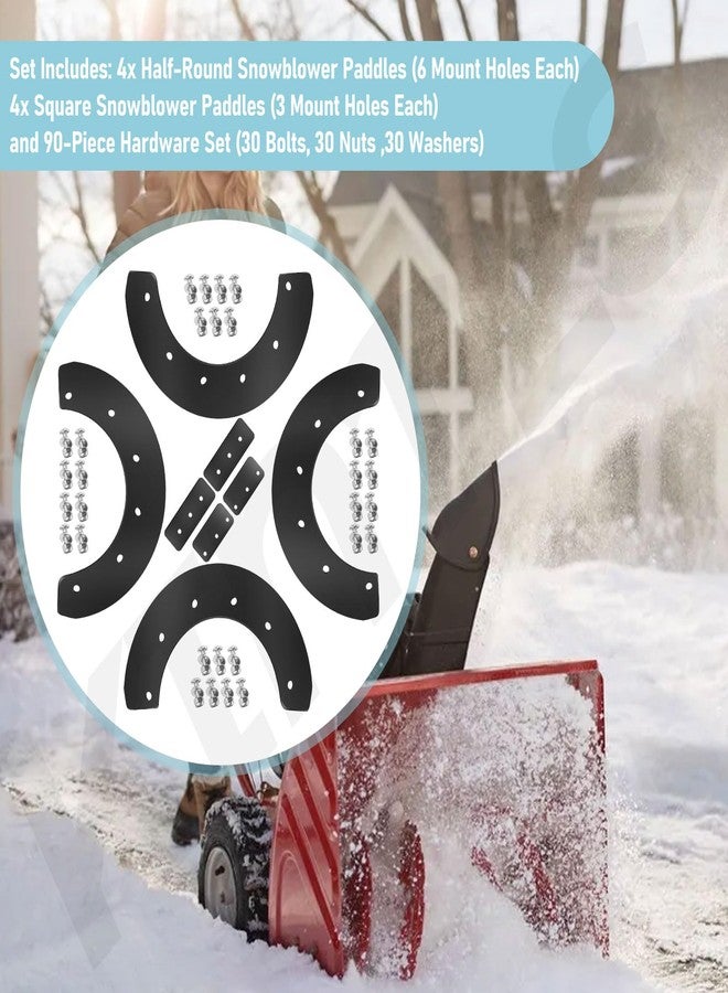 KINTLE Mowerhub 20,21 or 22" 302565MA, 302565, 335992 Snow Thrower Paddle Set Compatible with Craftsman, Noma,Murray 302565ma,1687312SM,with 90 Pieces Hardware- 8 Pack - Image 5