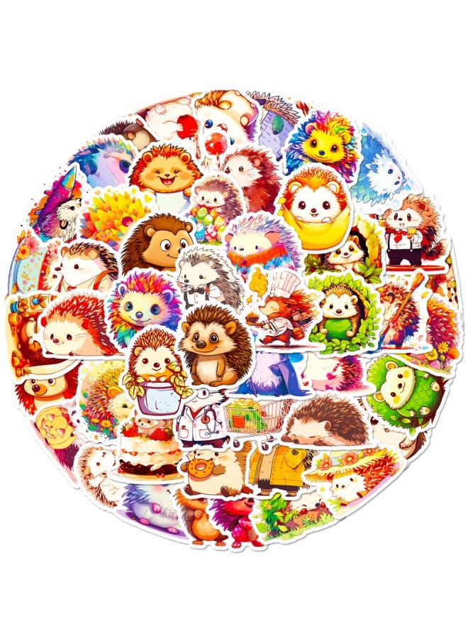 NIBEMINENT 50 Pcs Cartoon Little Hedgehog Deco Kit Waterproof Stickers, High Definition Printing Bright Colors, Suitable for Laptop Skateboard Luggage Water Bottle Guitar DIY - Image 1