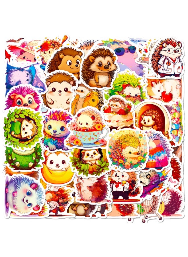 NIBEMINENT 50 Pcs Cartoon Little Hedgehog Deco Kit Waterproof Stickers, High Definition Printing Bright Colors, Suitable for Laptop Skateboard Luggage Water Bottle Guitar DIY - Image 2