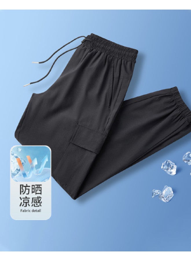 Fomoce Summer New Fashion Casual Thin Stretch Breathable Versatile Business Trousers Pants - Image 1
