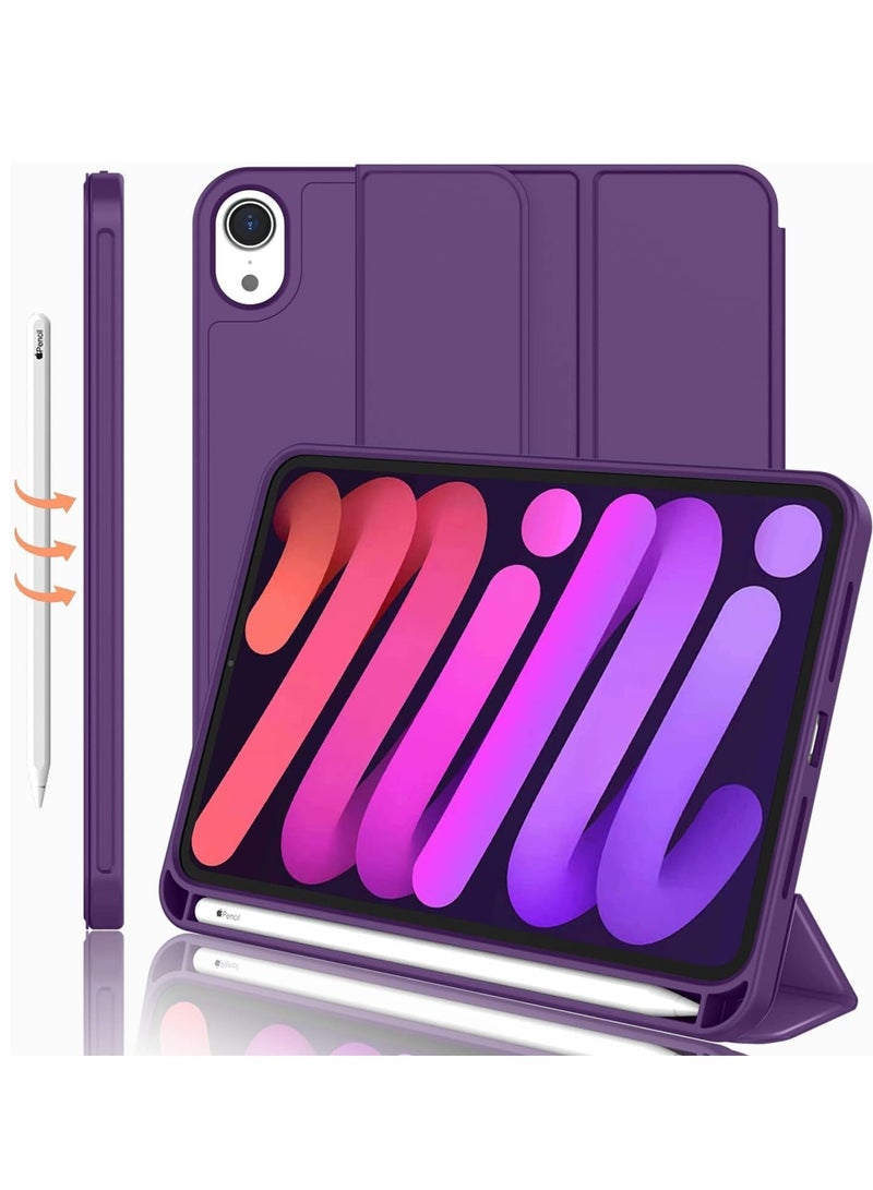 JAJEEK New Smart Case with Pencil Holder Compatible with iPad Mini 7 – Tri-Fold Smart Case with Soft TPU Back, Auto Wake/Sleep, Dustproof & Anti-Fingerprint, Heavy Duty Protection, Ultra-Slim & Lightweight - Image 1