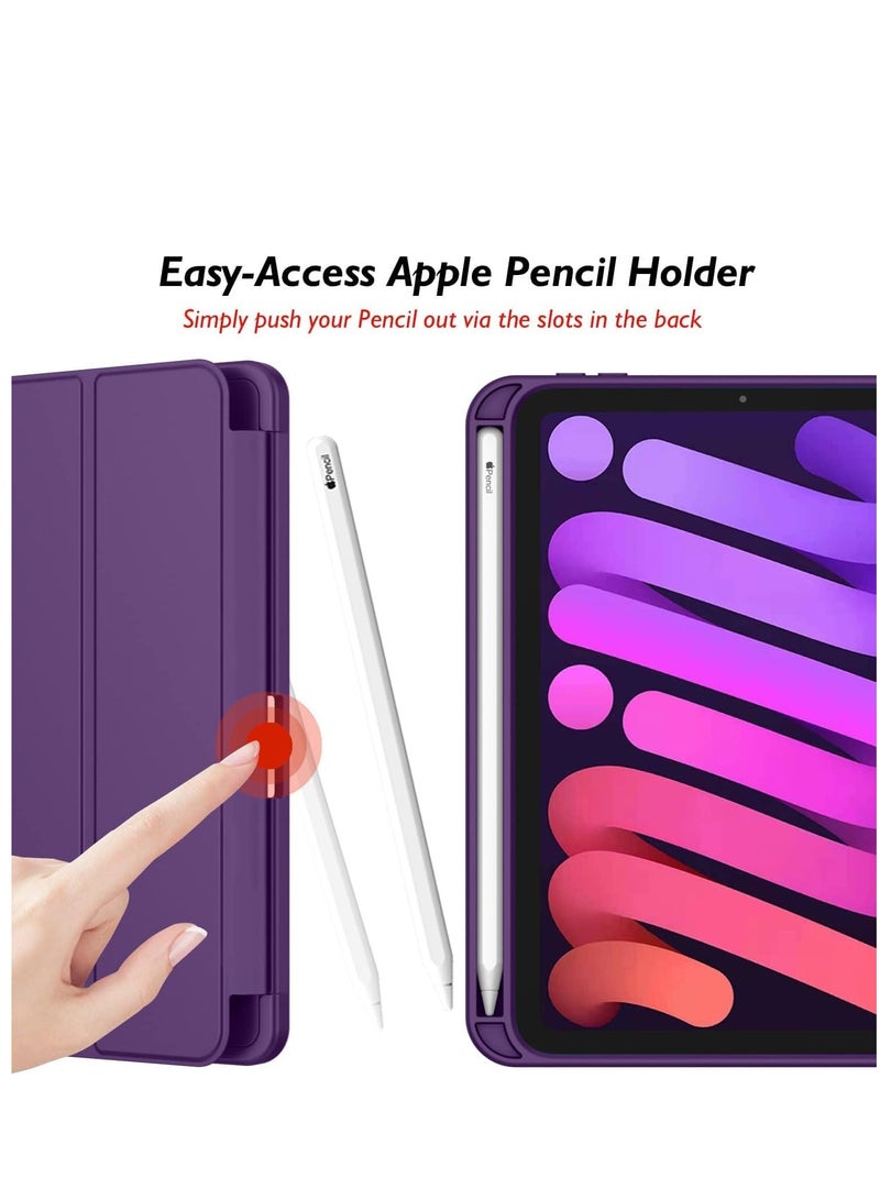 JAJEEK New Smart Case with Pencil Holder Compatible with iPad Mini 7 – Tri-Fold Smart Case with Soft TPU Back, Auto Wake/Sleep, Dustproof & Anti-Fingerprint, Heavy Duty Protection, Ultra-Slim & Lightweight - Image 2