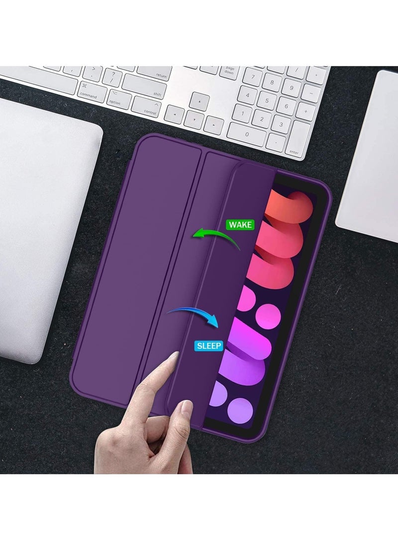 JAJEEK New Smart Case with Pencil Holder Compatible with iPad Mini 7 – Tri-Fold Smart Case with Soft TPU Back, Auto Wake/Sleep, Dustproof & Anti-Fingerprint, Heavy Duty Protection, Ultra-Slim & Lightweight - Image 4