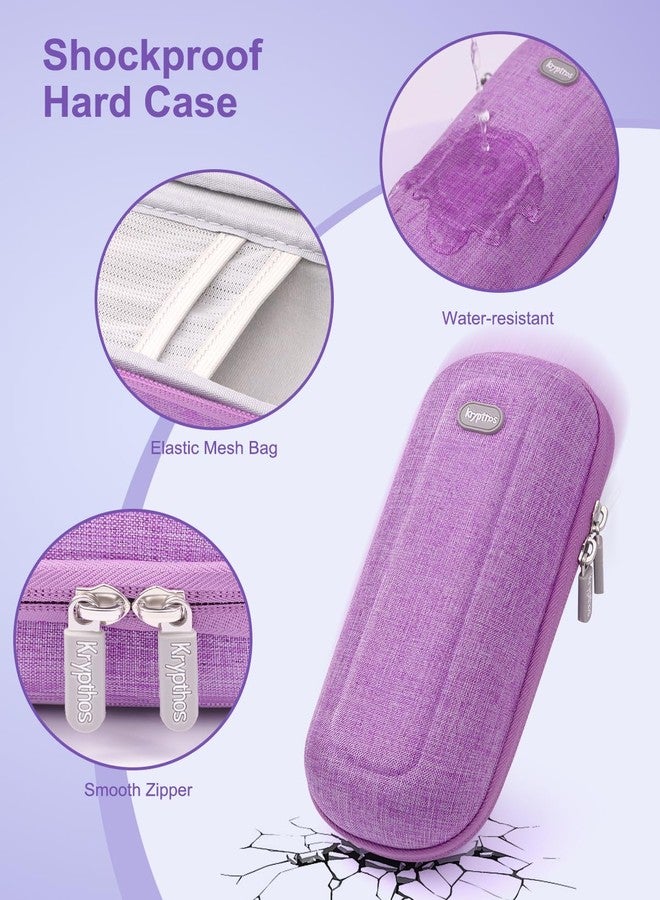 Krypthos Insulin Cooler Travel Case, Diabetes Travel Bag with 2 TSA Approved Ice Packs, Portable Medication Organizer for Diabetic Insulin Pens, Vials & Syringes for Travel & Daily Use (Violet) - Image 5