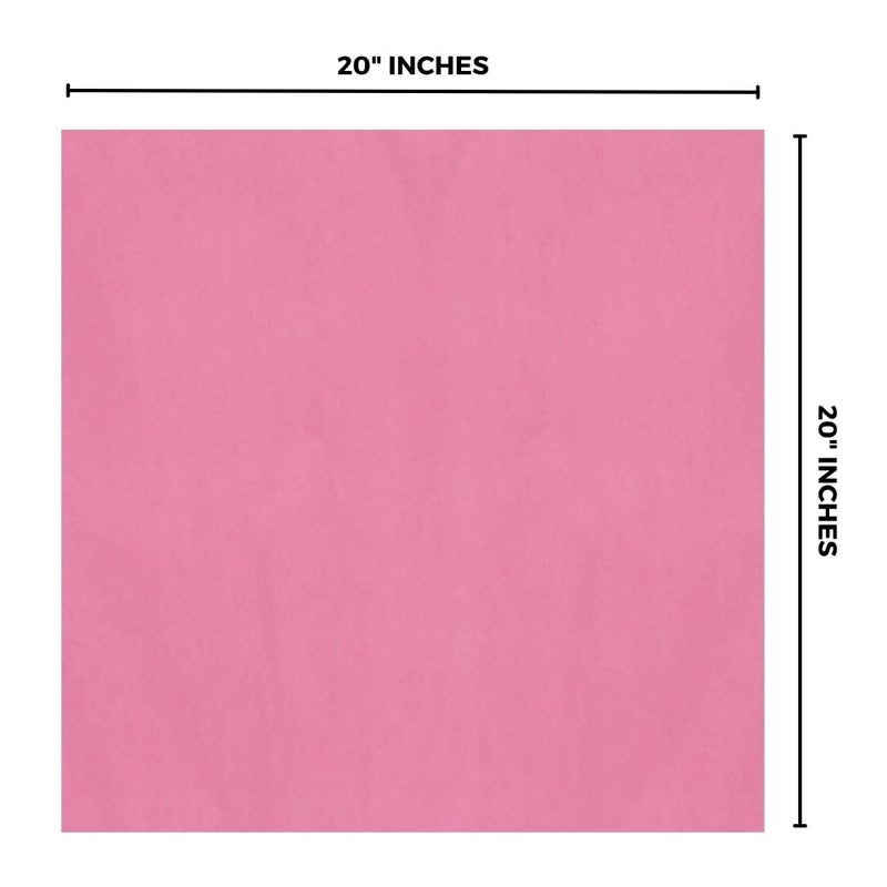 Amscan Vibrant Pink Solid Tissue Paper (20"" x 20"") Pack Of 8 - Premium Square Sheets  Eye-catching Design & High-quality - Perfect For Gifts  Crafts & Events  - Image 2