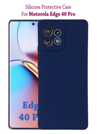 Silicone Protective Back Case Cover For Motorola Edge 40 Pro - Dark Blue - pzsku/Z0AB9663B757CFDF854BCZ/45/_/1705503798/09ffae15-968a-4eed-88ab-558633534adf