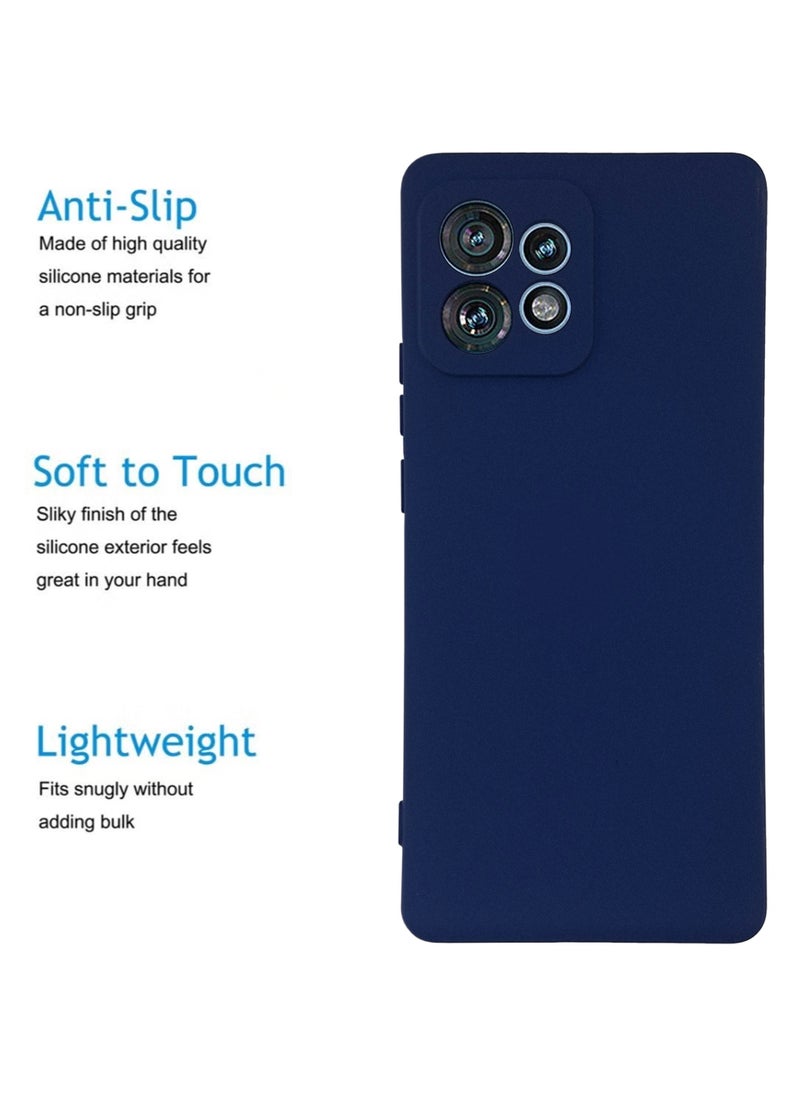Silicone Protective Back Case Cover For Motorola Edge 40 Pro - Dark Blue