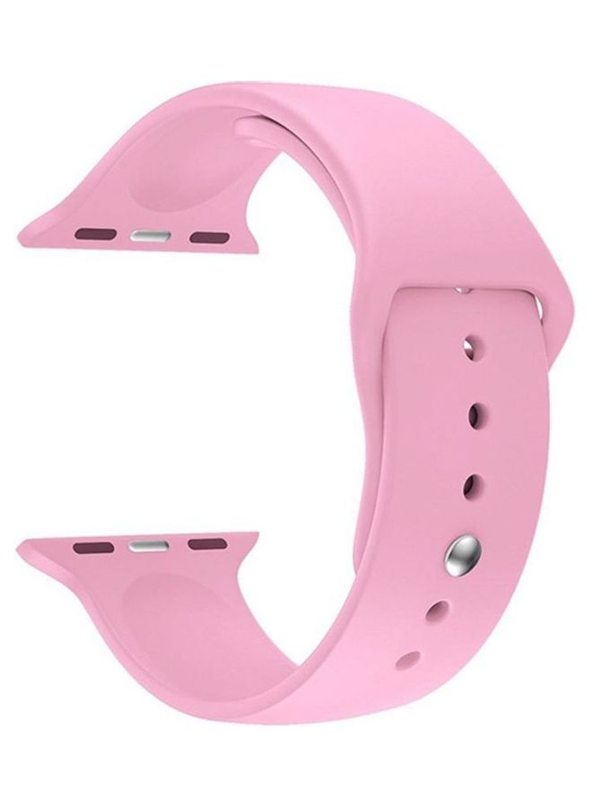 NIBEMINENT Solid Replacement Band For Apple Watch Light Pink - Image 1