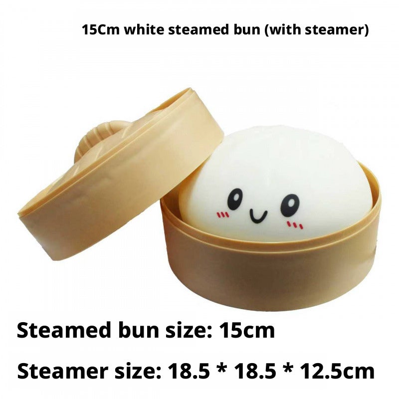 Large Simulation Baozi Squishy Toy with Steamer Basket - Image 3