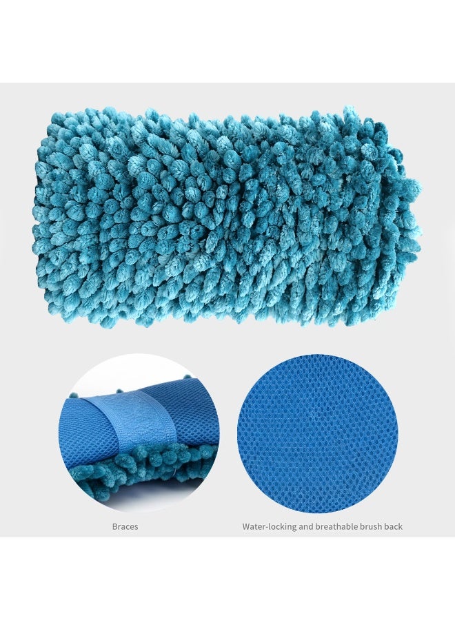 Agc Microfiber Chenille Car Wash Sponge Mitt Pad for Vehicle Cleaning Scratch Free High Absorbent Foam Soap Water Holding Reusable Washable Detailing Tool for Car Bike SUV Truck Exterior Interior Glass Paint Wheels Dashboard Home Office Use Multi - Image 4