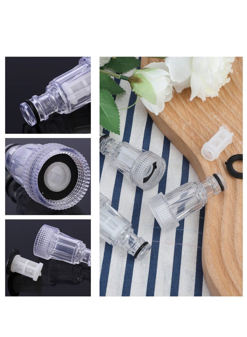 Pressure Washer Gun Adapter, 3 Pcs Plastic Pressure Washer Inlet Filter, 3/4 Inch Garden Hose Connection, Water Tap Garden Irrigation Pipe Adapter, for Garden Home Connectors - Image 5