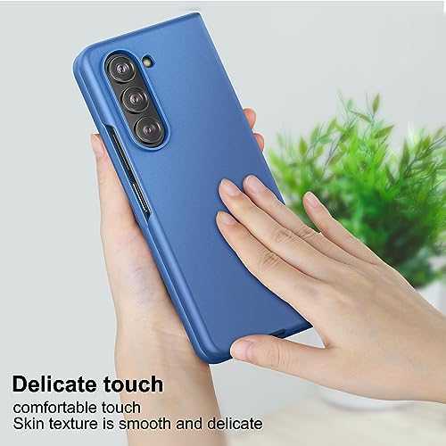 Foluu Slim Fit Case for Samsung Galaxy Z Fold 5 Case, with Front Built-in Screen Protector, Ultra Thin Matte PC Protective Cover for Samsung Galaxy Z Fold5 5G 2023 (Blue) - Image 4