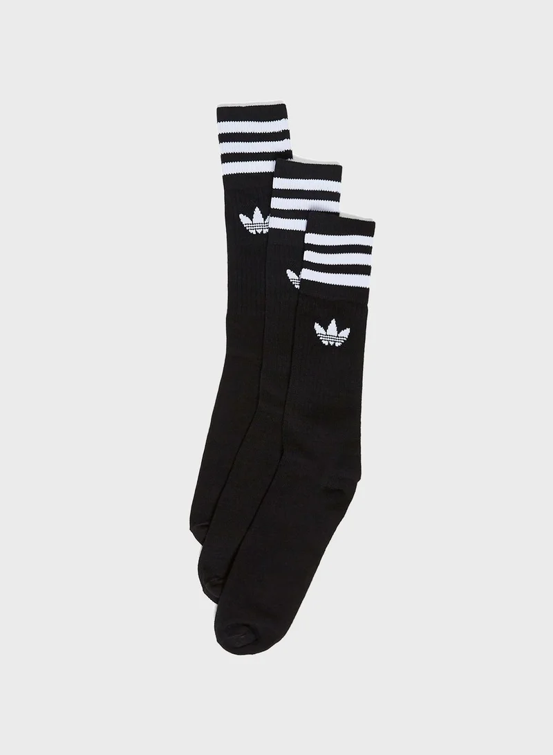 adidas Originals 3 Pack adicolor Trefoil Liner Socks