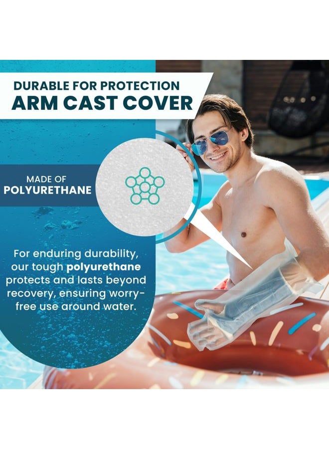 AquaShield Arm Cast Protector-Waterproof, Reusable,Full Arm-(A31)Covers Hand,Wrist, Elbow,Upper Arm-Bath, Shower, Pool-Shower Sleeve for Arm Cast-Waterproof Cast Cover-Shower Bag-Arm Cast Shower Cover - Image 3